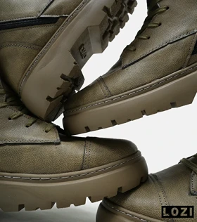 نیم بوت چرمی مردانه زیتونی Timberland