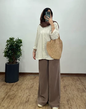تونیک مانتویی دکمه مخفی جوانه