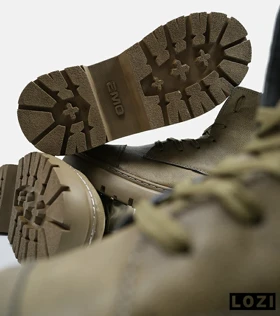 نیم بوت چرمی مردانه زیتونی Timberland