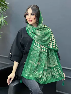 شال منگوله‌دار طرح معماری