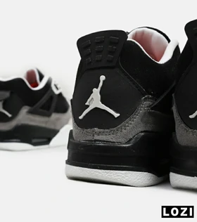 کتانی ساق‌دار مردانه مشکی طوسی Nike air jordan 4