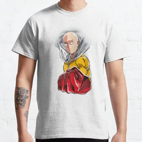 تیشرت مرد تک مشتی | تیشرت One Punch Man طرح Saitama کد 123889