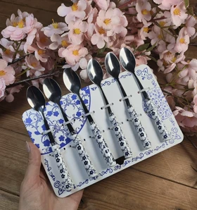 قاشق چای خوری دنی هوم گل آبی / S 67