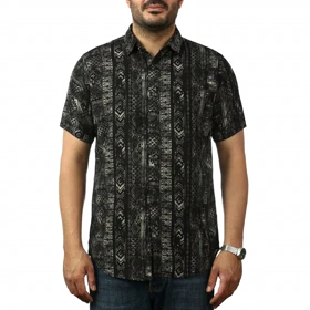 پیراهن آستین کوتاه طرح دار مردانه مدل 6111418
