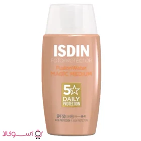 ضد آفتاب رنگی ایزدین فیوژن واتر مدل magic medium حجم 50 میل