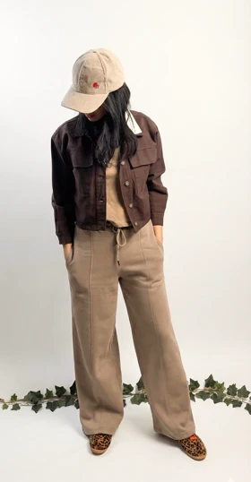 کت کراپ قهوه‌ای H&M