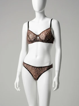 ست شورت و سوتین فنردار تور پلنگی