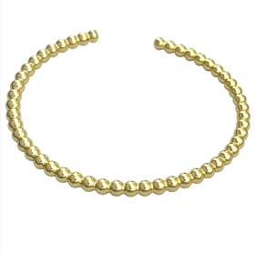 دستبند النگویی زنانه مدل آئوریبید طرح طلا توپی