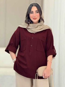 مانتو سه دکمه آستین پاگن