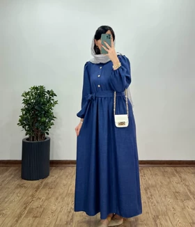 پیراهن مانتویی بلند سروین