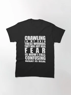 تیشرت گروه موسیقی linkin park لینکین پارک Crawling کد 168411
