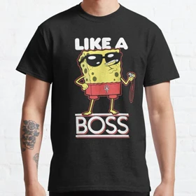 تیشرت Spongebob | تیشرت باب اسفنجی طرح Like A Boss کد 116387
