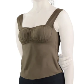 تاپ کاپ‌دار ورزشی زنانه مدل 6030 قهوه‌ای