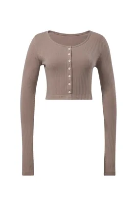 تیشرت آستین بلند زنانه Cl Wde Trend Ls Top Brown CL WDE TREND LS TOP