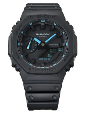 ساعت جی شاک 2100 مشکی عقربه آبی