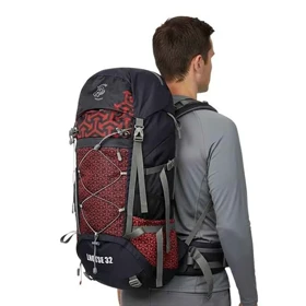 کوله پشتی کوهنوردی 32 لیتری صخره مدل Lhotse-32 (مشکی-زرشکی)