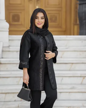 مانتو کتی مخمل پولک دوزی هاله کد 2166