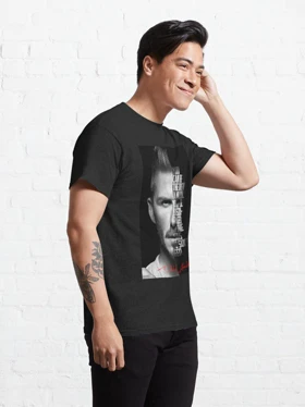 تیشرت ورزشی رئال مادرید | تیشرت Real Madrid CF طرح Black and white David Beckham quote کد 143502