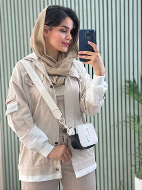 مانتو کتان دورس ترکیبی