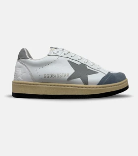 کتانی کژوال گلدن گوس سفید طوسی مردانه و زنانه مدل 9142 کفش اسپرت Golden Goose