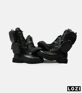 بوت مردانه بگ دار مشکی ZARA