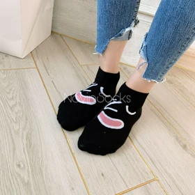 جوراب مچی شکلک - مشکی