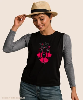 تاپ مردانه و زنانه طرح اسکویید گیم کد 1049