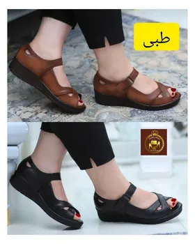 صندل اصلی زنانه طبی ارسی جلوباز مناسب خار پاشنه