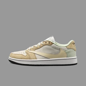 نایکی جردن 1 ساق کوتاه ترویس اسکات کرم زرد Nike Jordan 1 Low Travis Scott Cream/Yellow