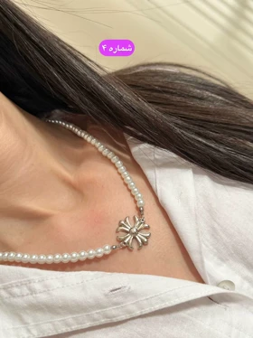 گردنبند مروارید پلاکدار