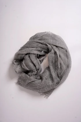 شال لینن ریشه دار زنانه