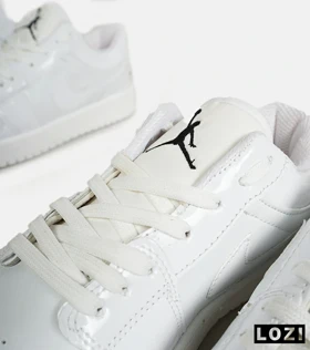 کفش کتانی مردانه سفید ورنی نایک NIKE jordan 1