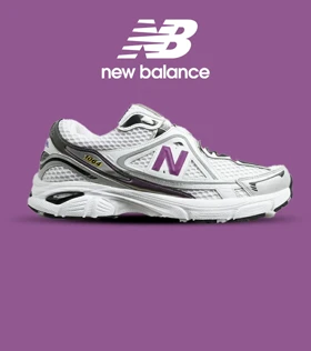کفش کتانی مردانه و زنانه سفید بنفش NEW BALANCE 1064 V.2 مدل 6362