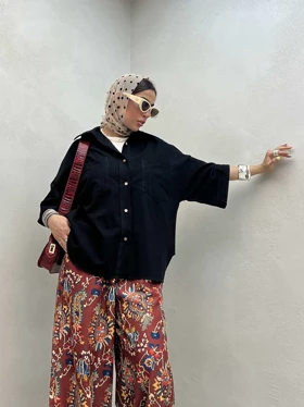 شومیز 2 جیب پشت هلال