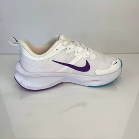 کفش راحتی زنانه نایکی طرح لبخند سفید بنفش