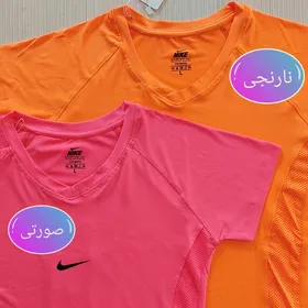 تیشرت یقه هفت زنانه ورزشی بغل تور nike