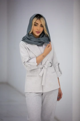 کت زنانه فوتر بغل سگک دار