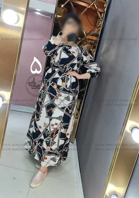 پیراهن نخی 3 ربع
