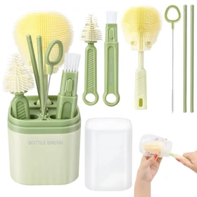 ست 6 عددی شیشه شور سیلیکونی کودک باتل براش Bottle Brush