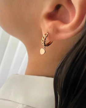 گوشواره کارتیر آویز قلب ژوپینگ
