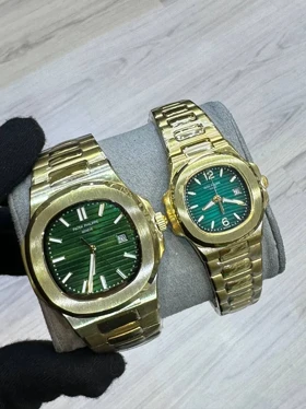 ساعت مردانه پتک فیلیپ طلایی صفحه سبز