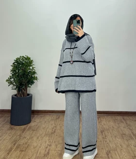 ست تونیک و شلوار بافت صبرا