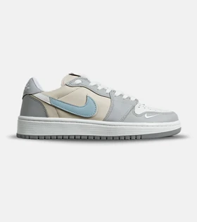 کفش کتانی مردانه طوسی کرم آبی نایک NIKE jordan 1