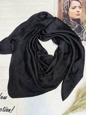 روسری مجلسی وارداتی نگین‌دار کد 254