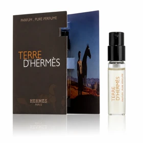 سمپل رسمی عطر ادکلن هرمس تق هرمس پارفوم 1.5 میل اصلی Hermès Terre d’Hermès Parfum Official Carded Spray Sample 1.5ml Original
