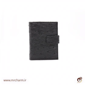 کیف پول چرم شترمرغ دکمه دار mrc1211-11