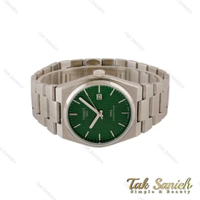 ساعت تیسوت PRX مردانه نقره ای صفحه سبز Tissot-5143-G