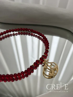 گردنبند انار کریستالی پلاکدار