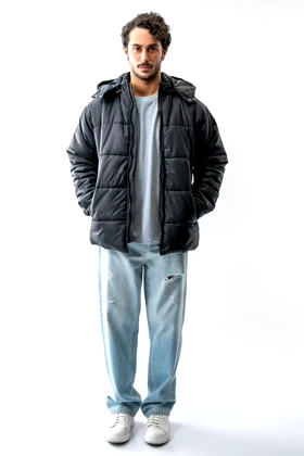 کاپشن نما دوزی کلاه دار مردانه