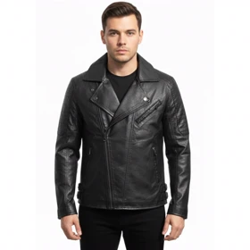 کاپشن چرم پلیسی وارداتی بندی